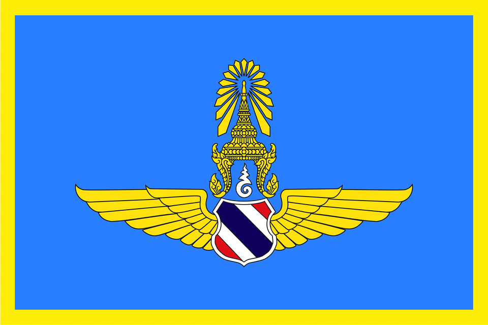 Flag For Commander In Chief Of The Royal Thai Air Force Clipart, Emblem, Symbol, Logo, Animal Free Png