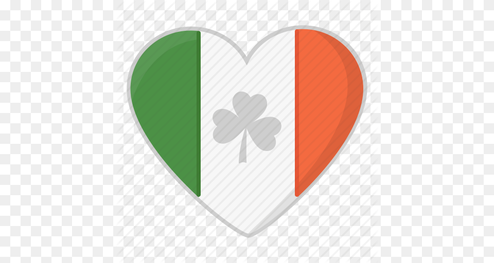 Flag Heart Irish Flag Saint Patricks Day Shamrock Icon, Blackboard Free Transparent Png