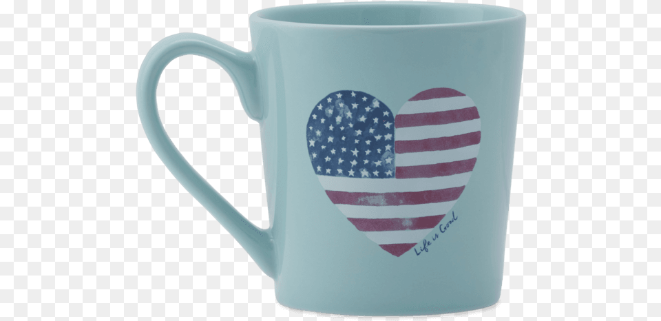 Flag Heart Watercolor Everyday Mug Life Is Good Everyday Mug, Cup, Beverage, Coffee, Coffee Cup Png