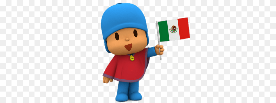 Flag Hold Mexican Pocoyo, Baby, Person Png