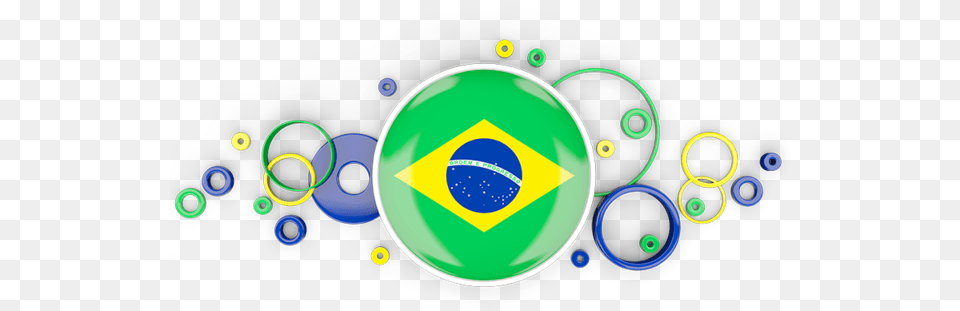 Flag Icon Of Brazil At Format Transparent Background Flag Of Brazil Transparent, Art, Graphics, Green, Sphere Free Png