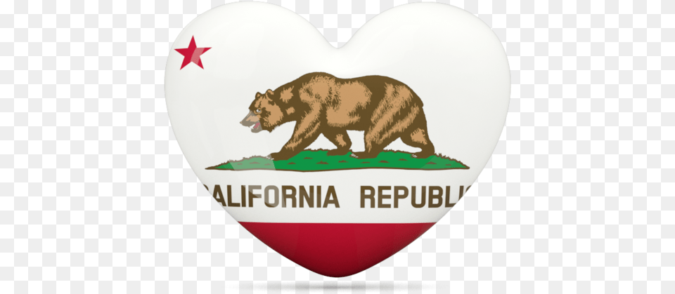 Flag Icon Of California California Flag Clip Art, Animal, Bear, Mammal, Wildlife Free Transparent Png