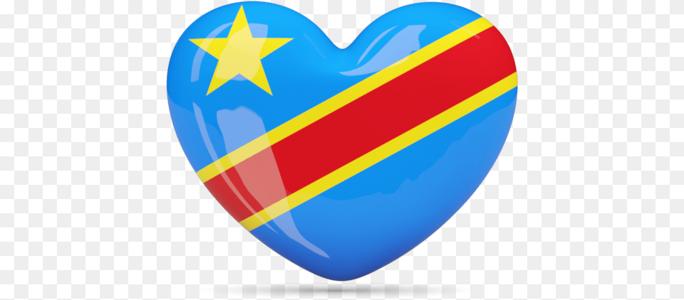 Flag Icon Of Democratic Republic Of The Congo Dr Congo Flag Transparent, Logo, Heart Free Png