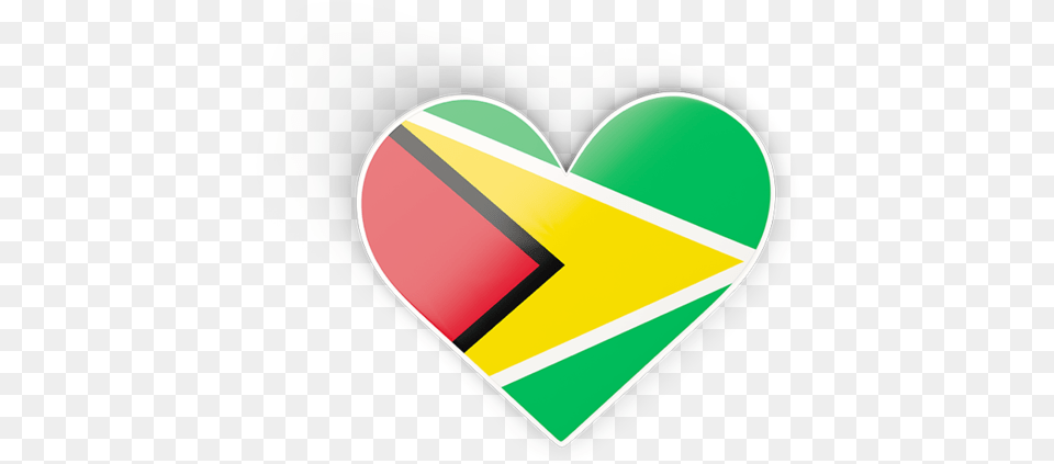 Flag Icon Of Guyana At Format Guyana Heart Flag, Logo Free Png Download
