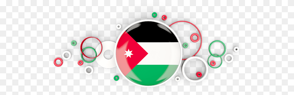 Flag Icon Of Jordan At Format Background Kenyan Flag, Art, Graphics, Disk Free Png