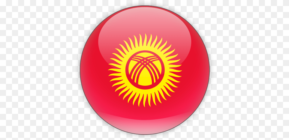 Flag Icon Of Kyrgyzstan At Format Kyrgyzstan Flag Round Icon, Sphere, Astronomy, Moon, Nature Free Png Download
