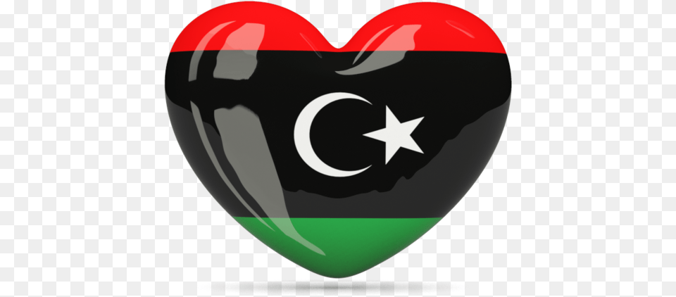 Flag Icon Of Libya Transparent, Heart, Guitar, Musical Instrument, Symbol Free Png