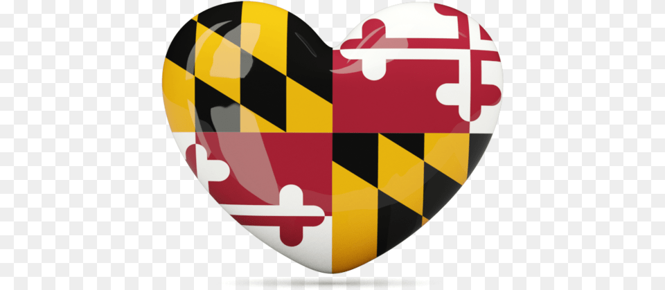 Flag Icon Of Maryland Maryland State Flag, Heart Free Transparent Png