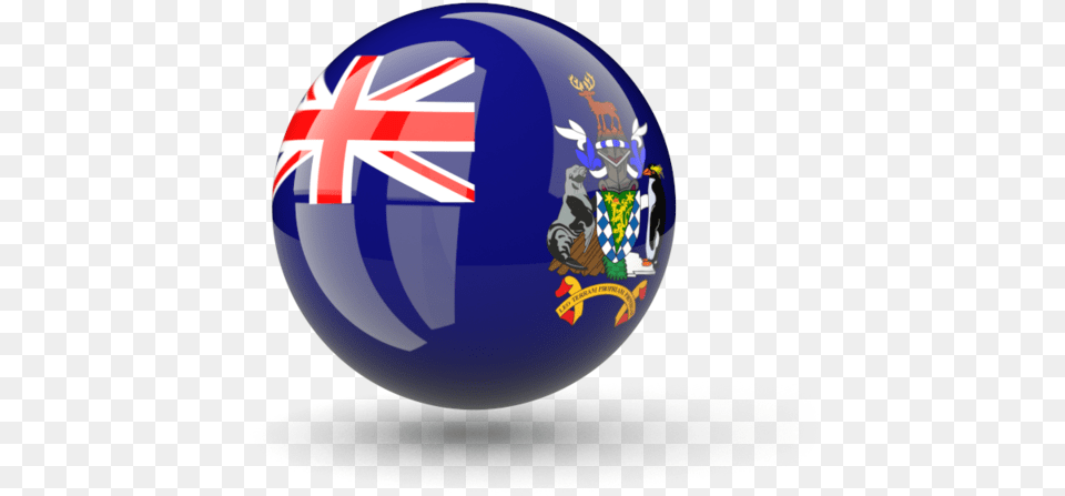Flag Icon Of South Georgia And The South Sandwich New Zealand Flag Ball, Sphere, Astronomy, Outer Space, Planet Free Png Download
