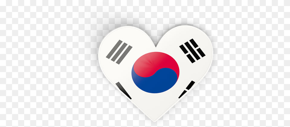 Flag Icon Of South Korea At Format South Korea Flag, Logo, Heart, Disk Free Png