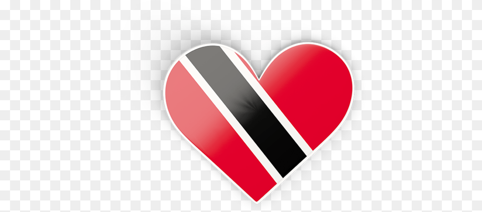 Flag Icon Of Trinidad And Tobago At Format Trinidad And Tobago Flags Heart Shape, Disk Free Transparent Png