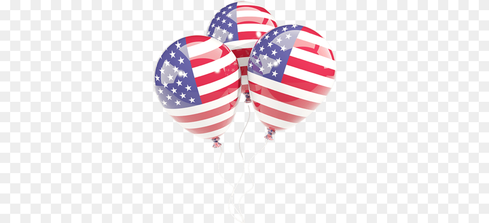 Flag Icon Of United States Of America At Usa Flag Balloon, Aircraft, Transportation, Vehicle Png Image