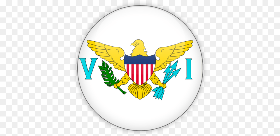 Flag Icon Of Virgin Islands Of The United Flag Of The United States Virgin Islands, Emblem, Symbol, Logo, Badge Free Png