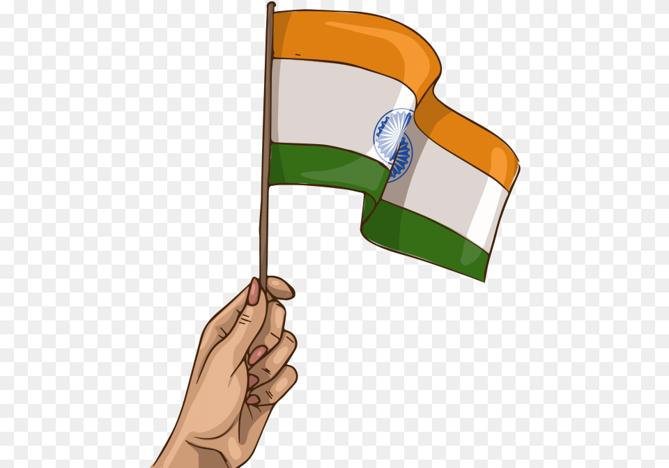 Flag In Hand Flag With Hand, India Flag Free Png Download