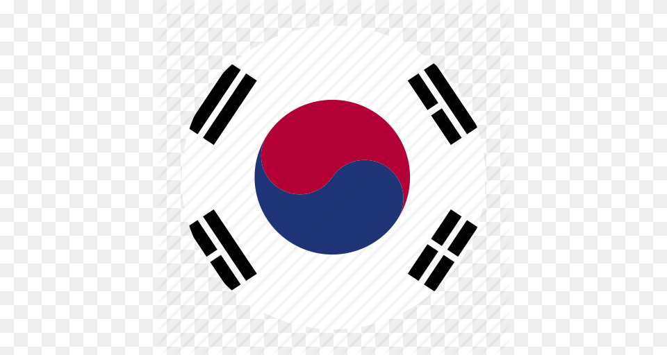 Flag Korea Korean South South Korea Icon, Ball, Football, Soccer, Soccer Ball Png Image