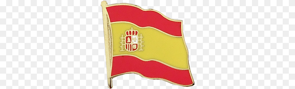 Flag Lapel Pin Spain With Crest Spain Flag Pin Png Image