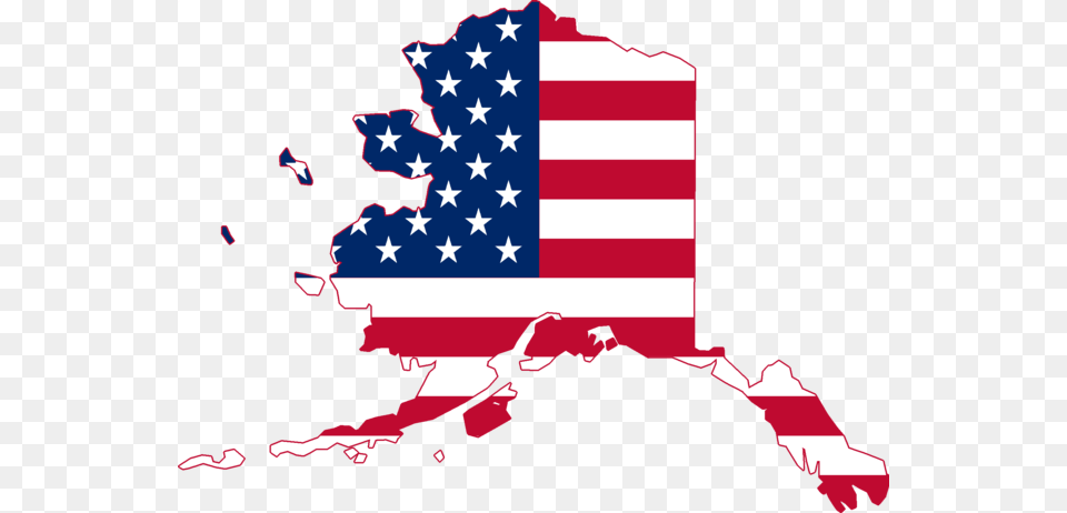 Flag Map Of Alaska, American Flag Free Png