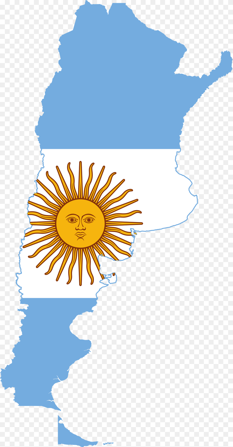 Flag Map Of Argentina, Daisy, Flower, Plant, Person Free Png Download