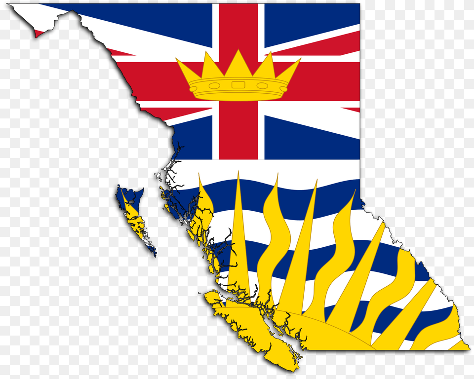 Flag Map Of British Columbia, Adult, Female, Person, Woman Free Png Download