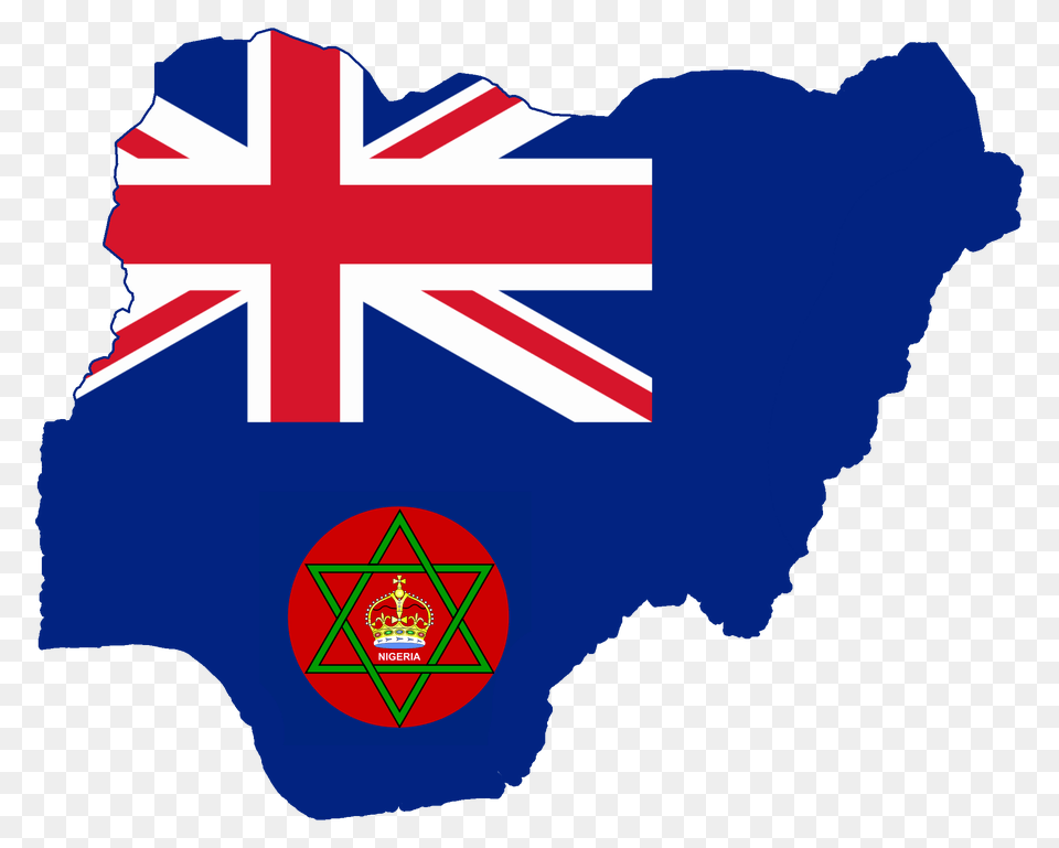 Flag Map Of British Nigeria Free Transparent Png