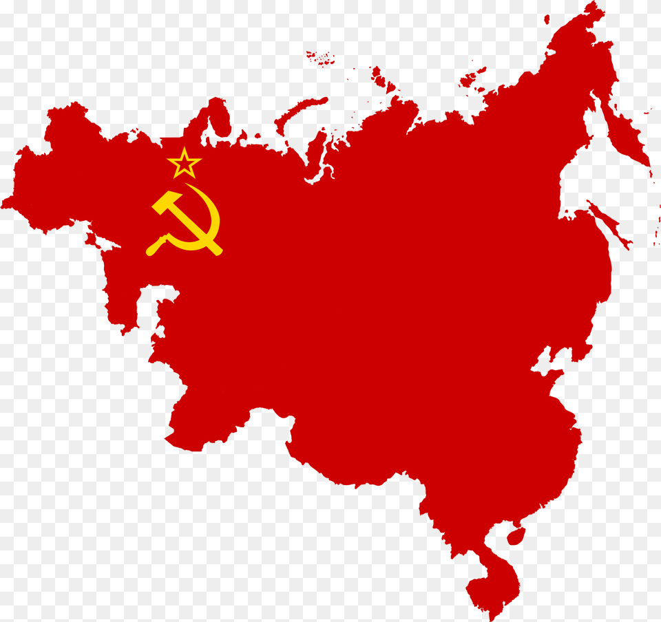 Flag Map Of Communist Influence In Europe Amp Asia Europe Asia Flag Map, Light, Person Png