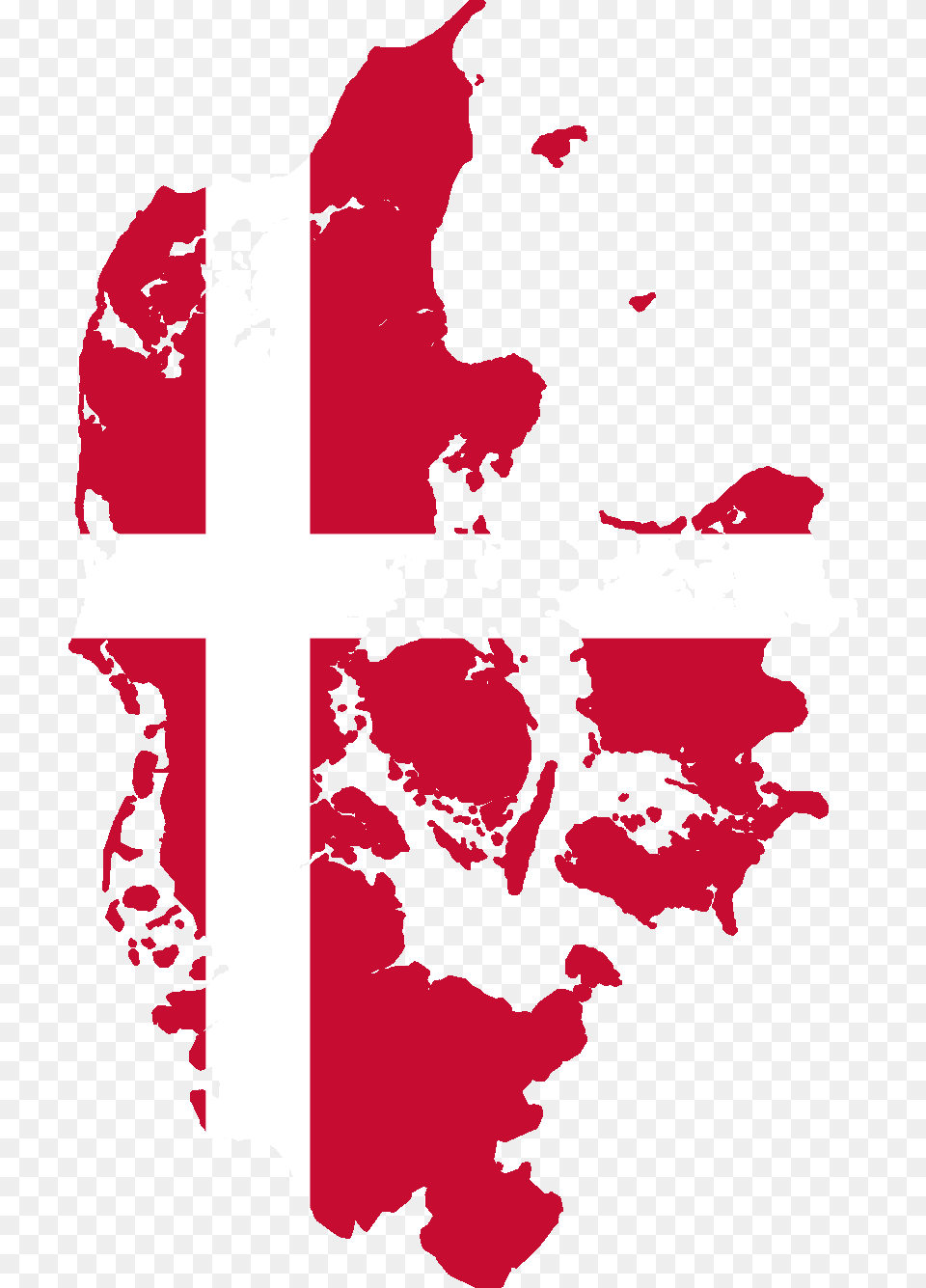 Flag Map Of Denmark, Leaf, Plant, Logo, First Aid Free Png Download