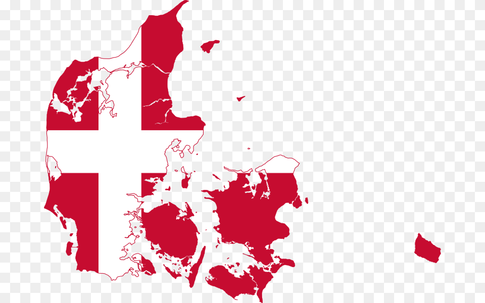 Flag Map Of Denmark Svg Capital Of Denmark On Map, Logo, Symbol, Cross, Person Free Png Download
