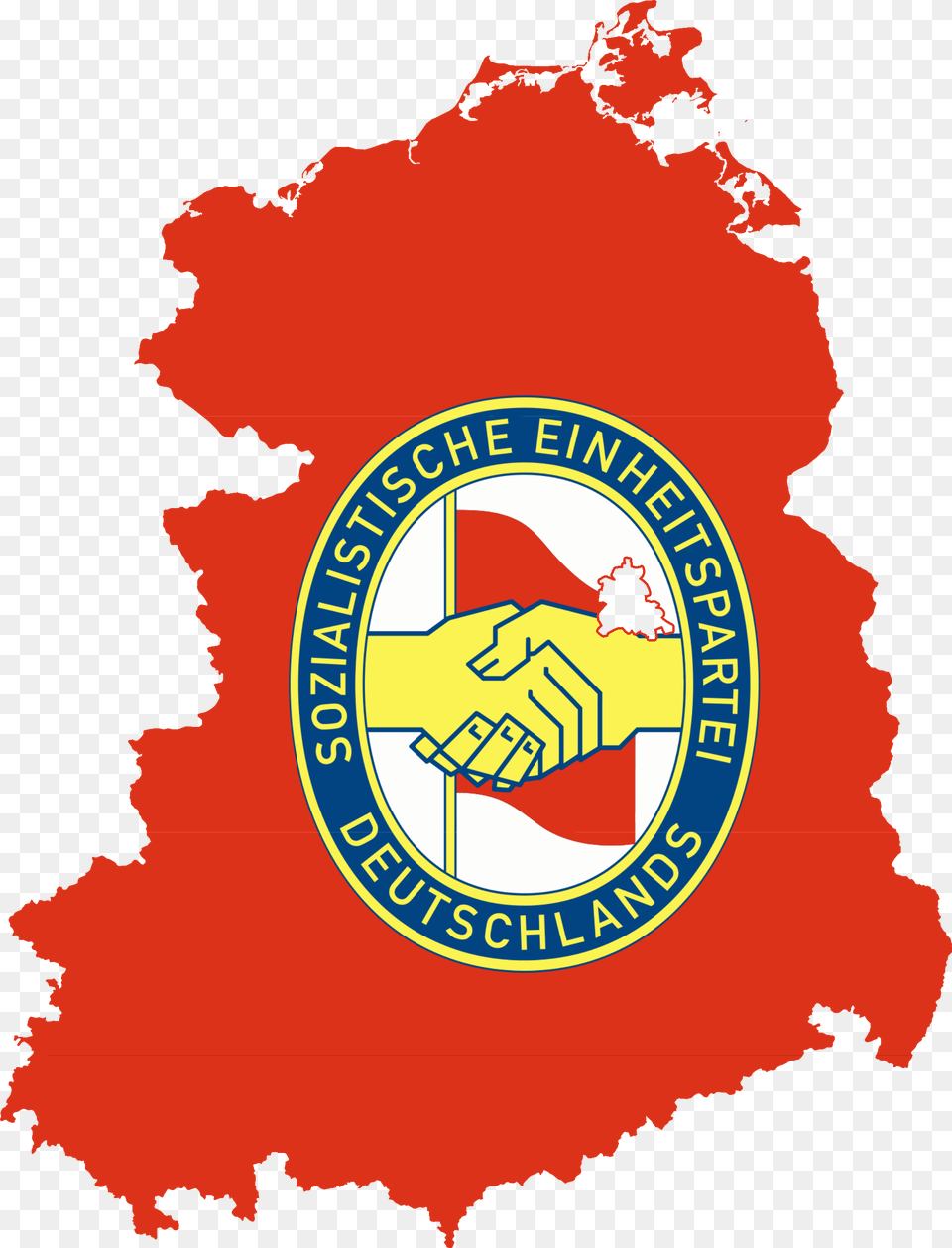 Flag Map Of East Germany, Logo, Badge, Symbol, Emblem Png Image