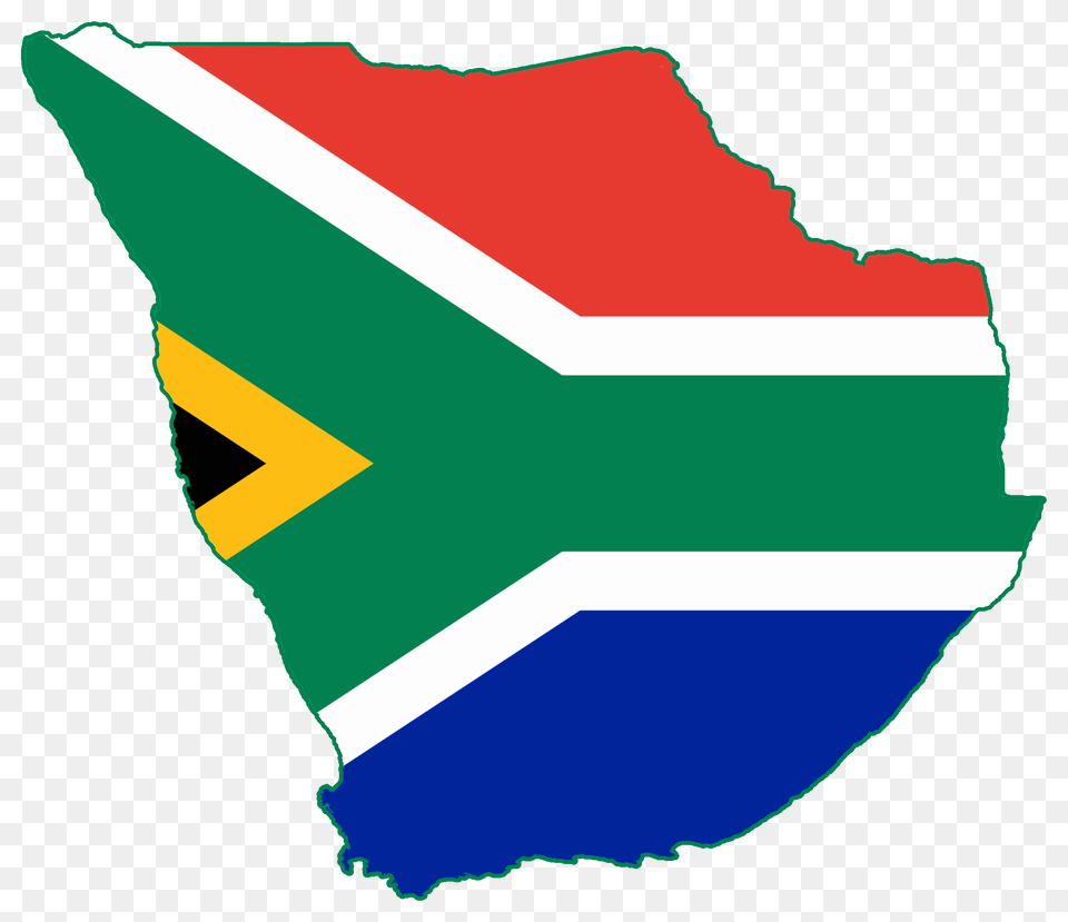 Flag Map Of Greater South Africa, South Africa Flag Free Transparent Png