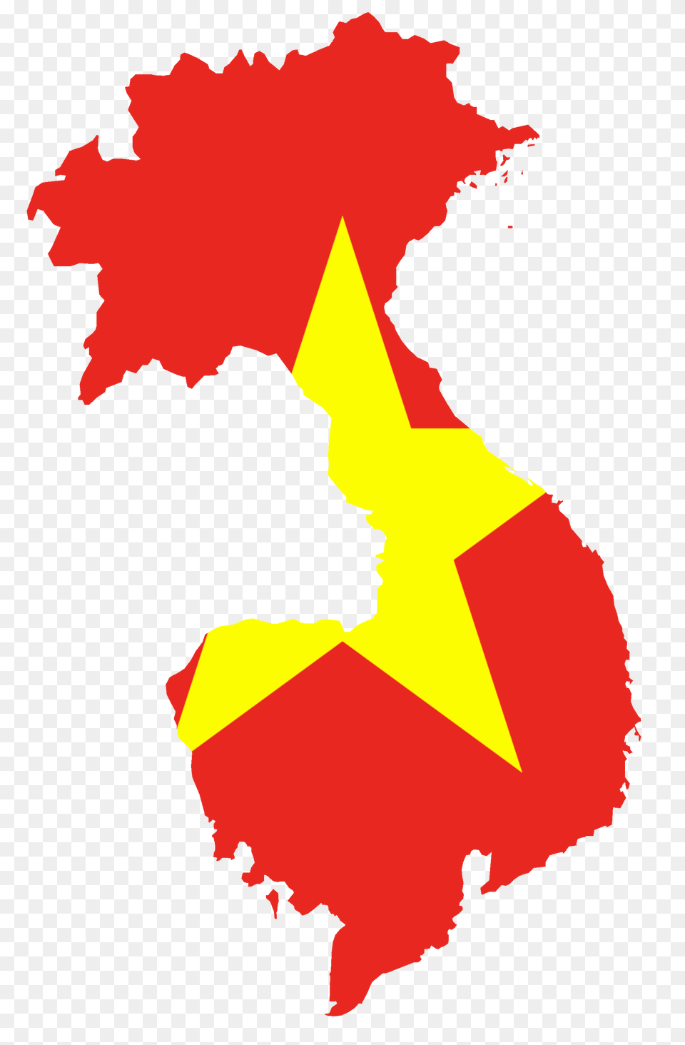 Flag Map Of Greater Vietnam, Leaf, Plant, Person, Symbol Free Transparent Png