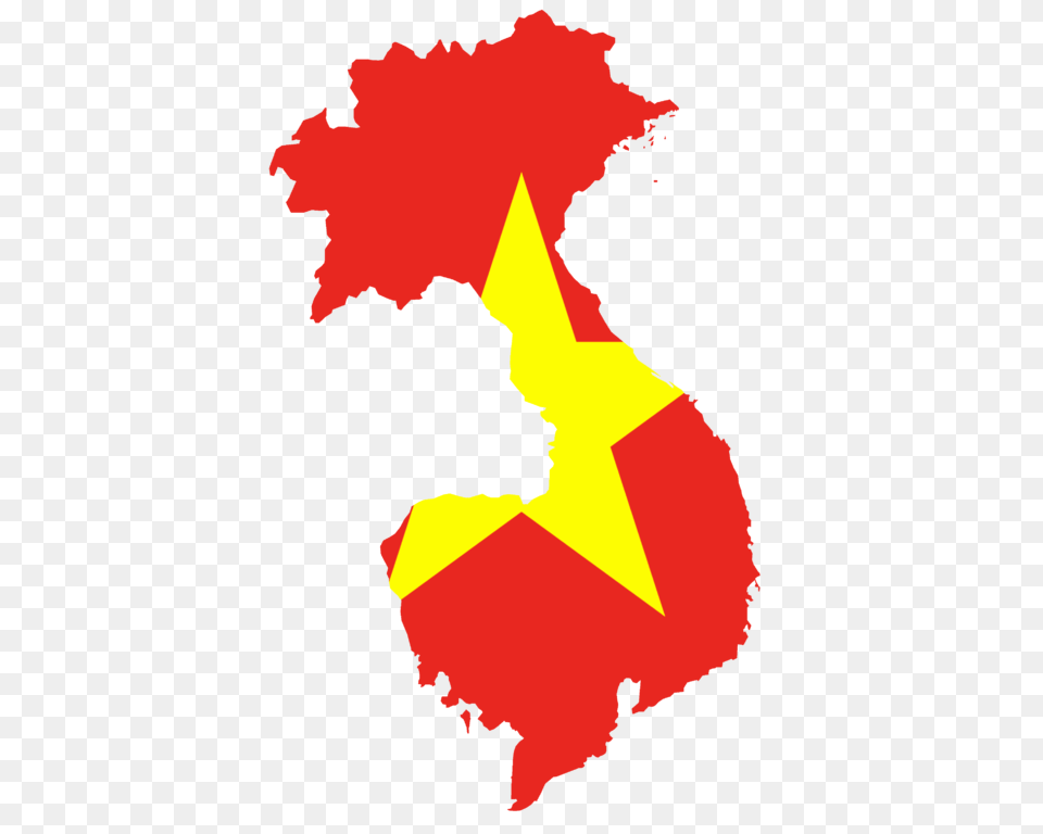 Flag Map Of Greater Vietnam, Person, Outdoors, Nature, Symbol Free Png