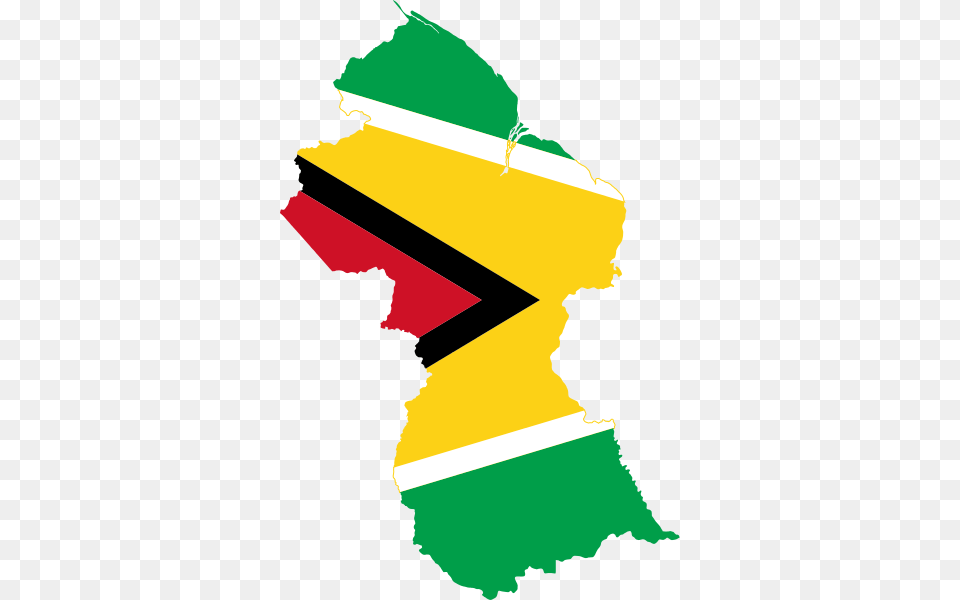 Flag Map Of Guyana, Chart, Plot, Person, Art Free Png