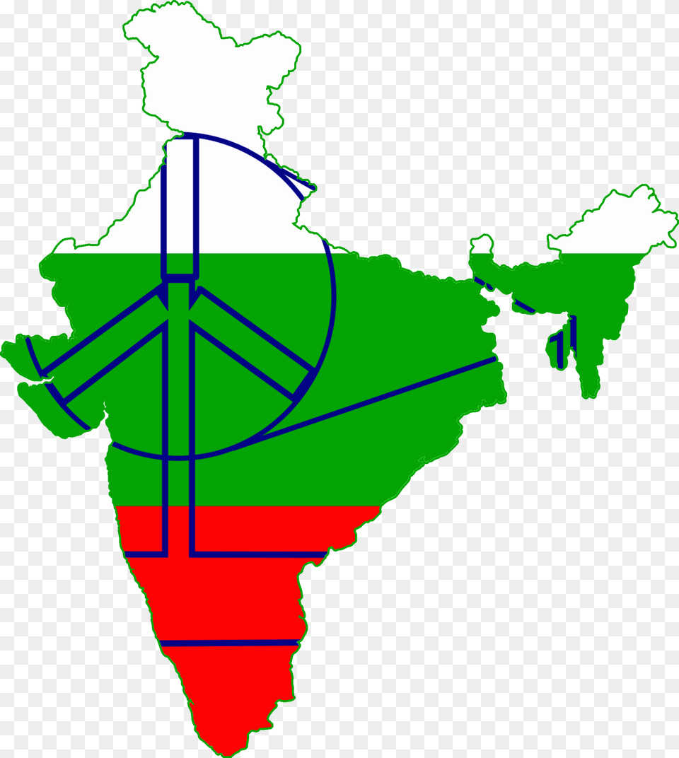 Flag Map Of India Great Legalization Movement India, Chart, Plot, Person, Tree Free Transparent Png