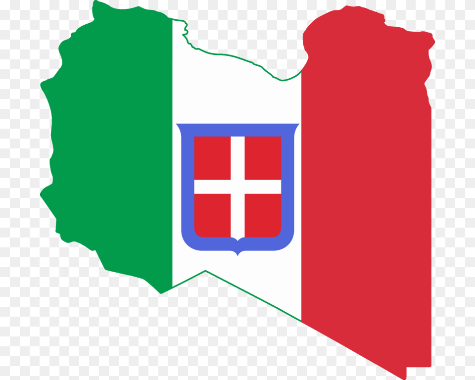 Flag Map Of Italian Libya Italian Empire Flag Map, Person Free Png Download