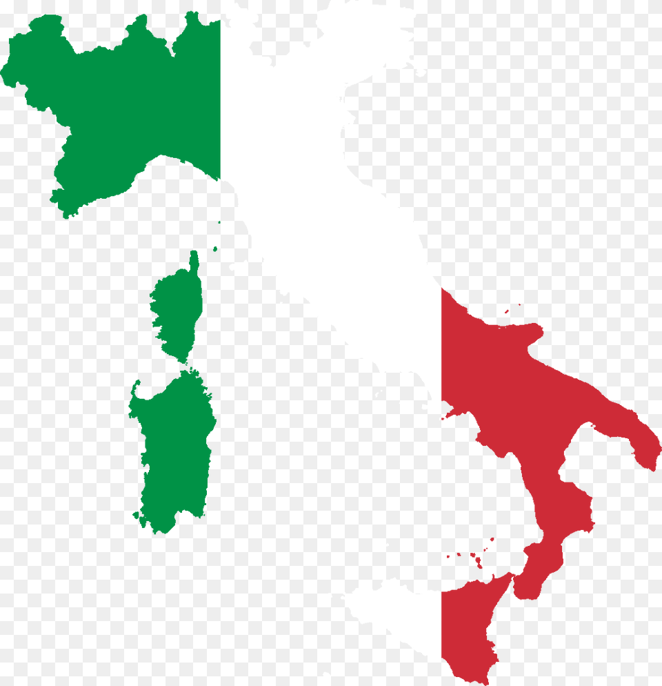 Flag Map Of Italy Second Most Spoken Language In Italy Free Png