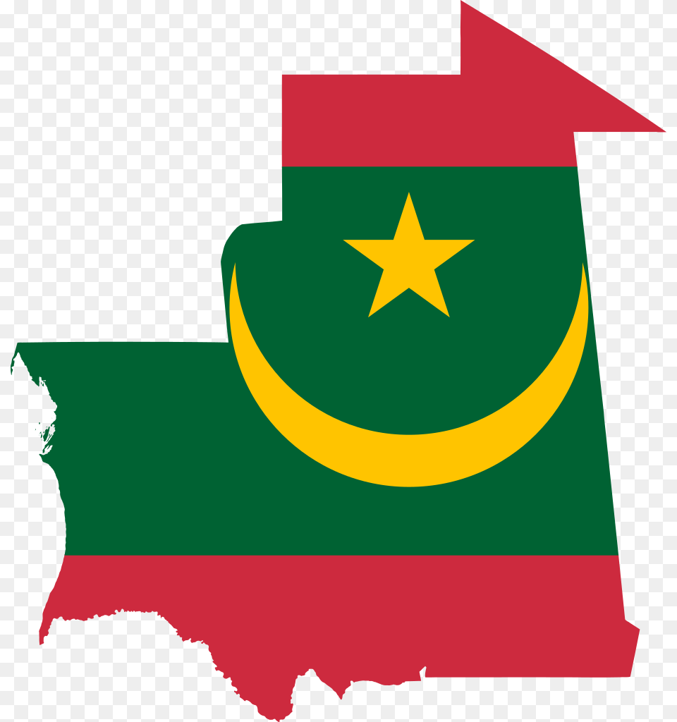 Flag Map Of Mauritania, People, Person, Symbol, Logo Free Png