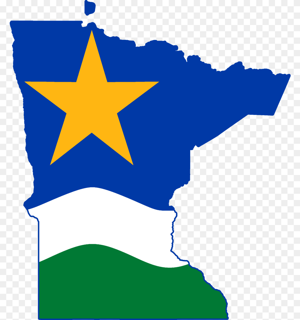 Flag Map Of Minnesota, Star Symbol, Symbol, Person Png Image