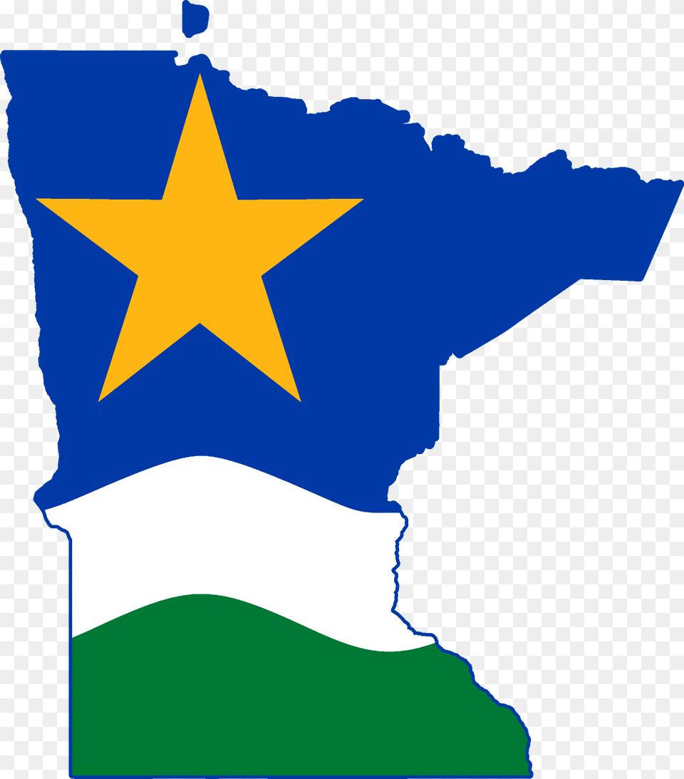 Flag Map Of Minnesota, Star Symbol, Symbol, Person Free Png
