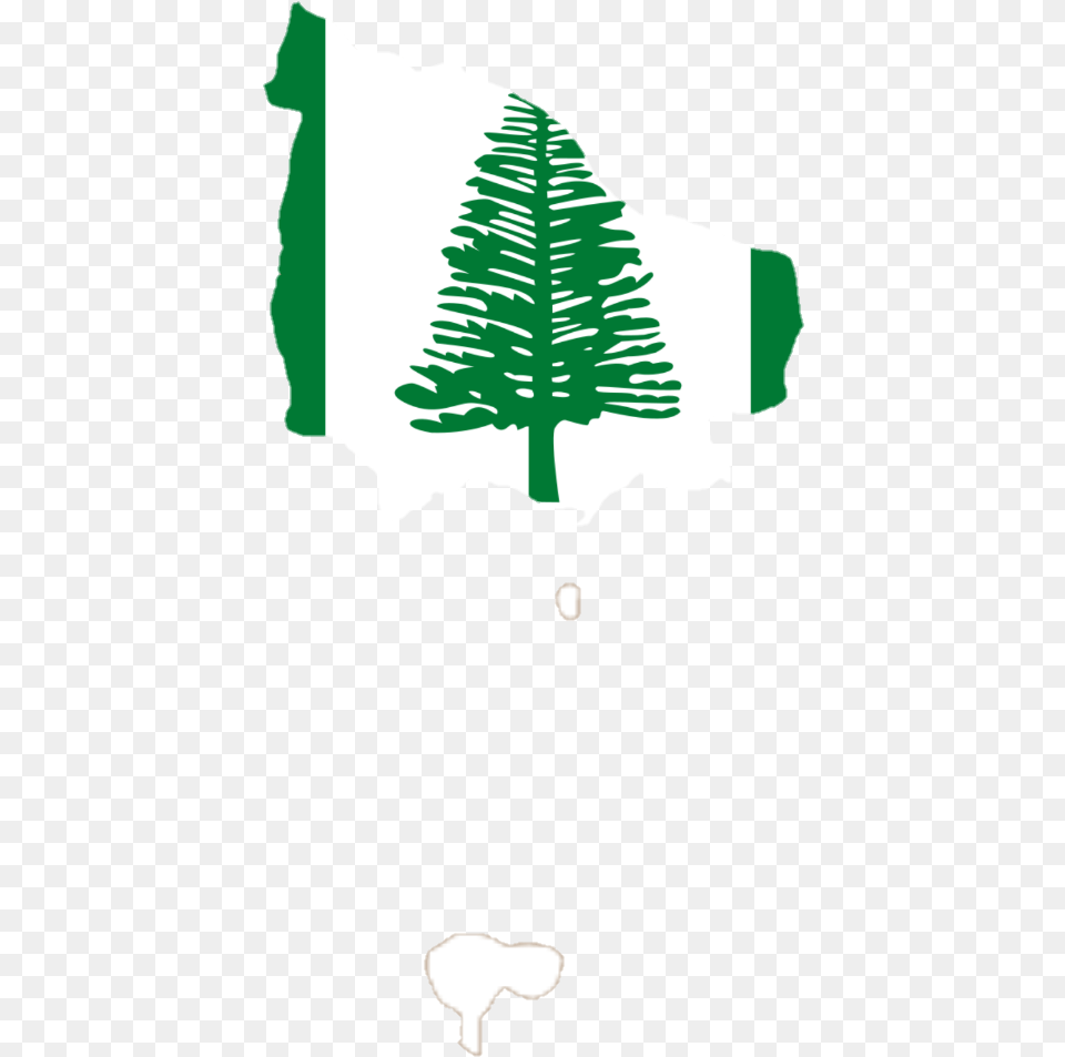 Flag Map Of Norfolk Island Norfolk Island Flag Map, Green, Leaf, Plant, Tree Png Image