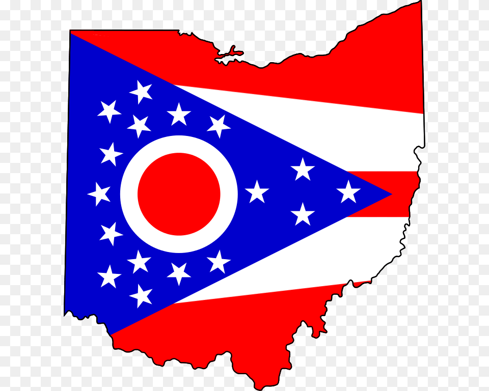 Flag Map Of Ohio, American Flag Free Png