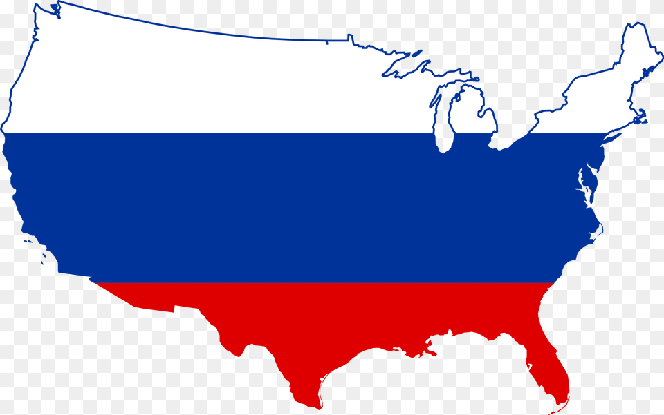 Flag Map Of Russia Usa, Silhouette, Nature, Outdoors, Mountain Free Png