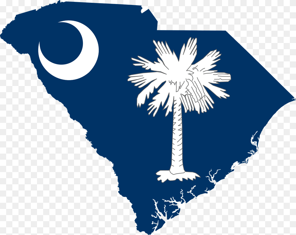 Flag Map Of South Carolina, Palm Tree, Plant, Tree, Animal Free Png