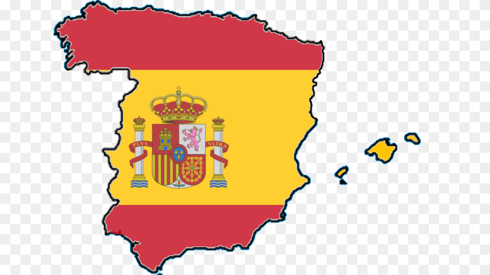 Flag Map Of Spain Free Png Download