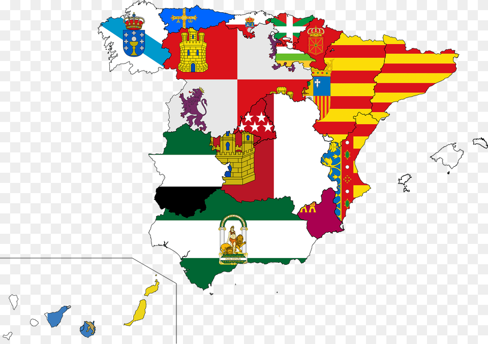 Flag Map Of Spain Subdivisions Clipart, Chart, Plot, Neighborhood, Wedding Free Png