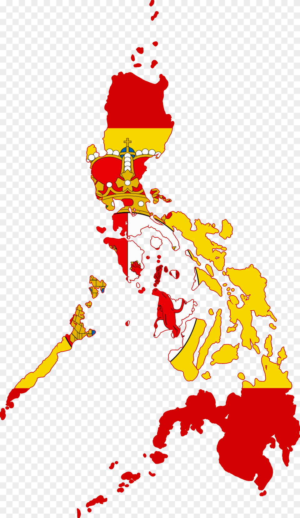 Flag Map Of Spanish East Indies Spanish And Philippine Flag, Mountain, Nature, Outdoors, Volcano Png Image