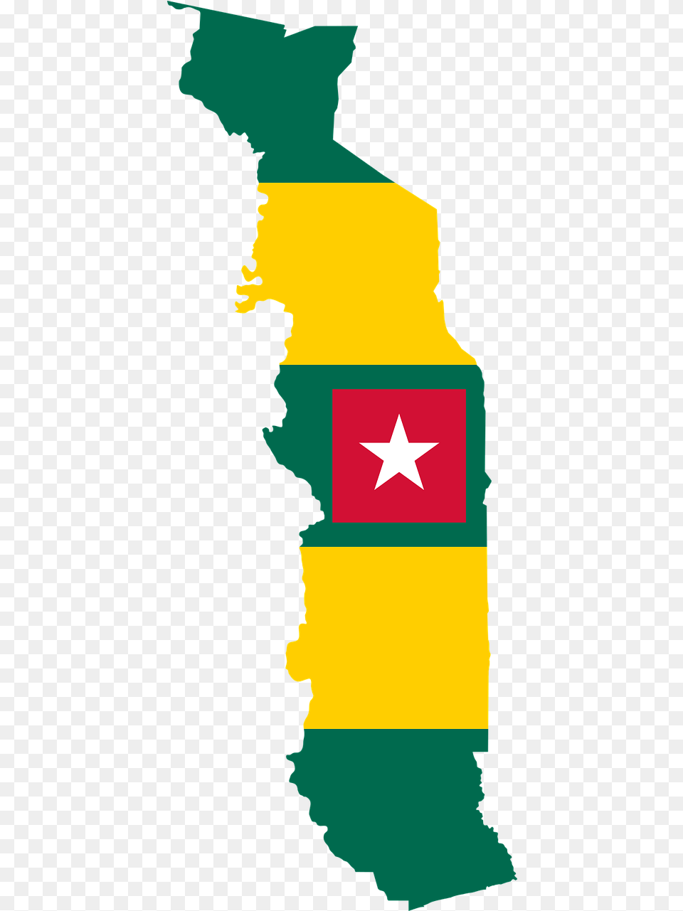 Flag Map Of Togo, Person, Star Symbol, Symbol, Neighborhood Free Png Download