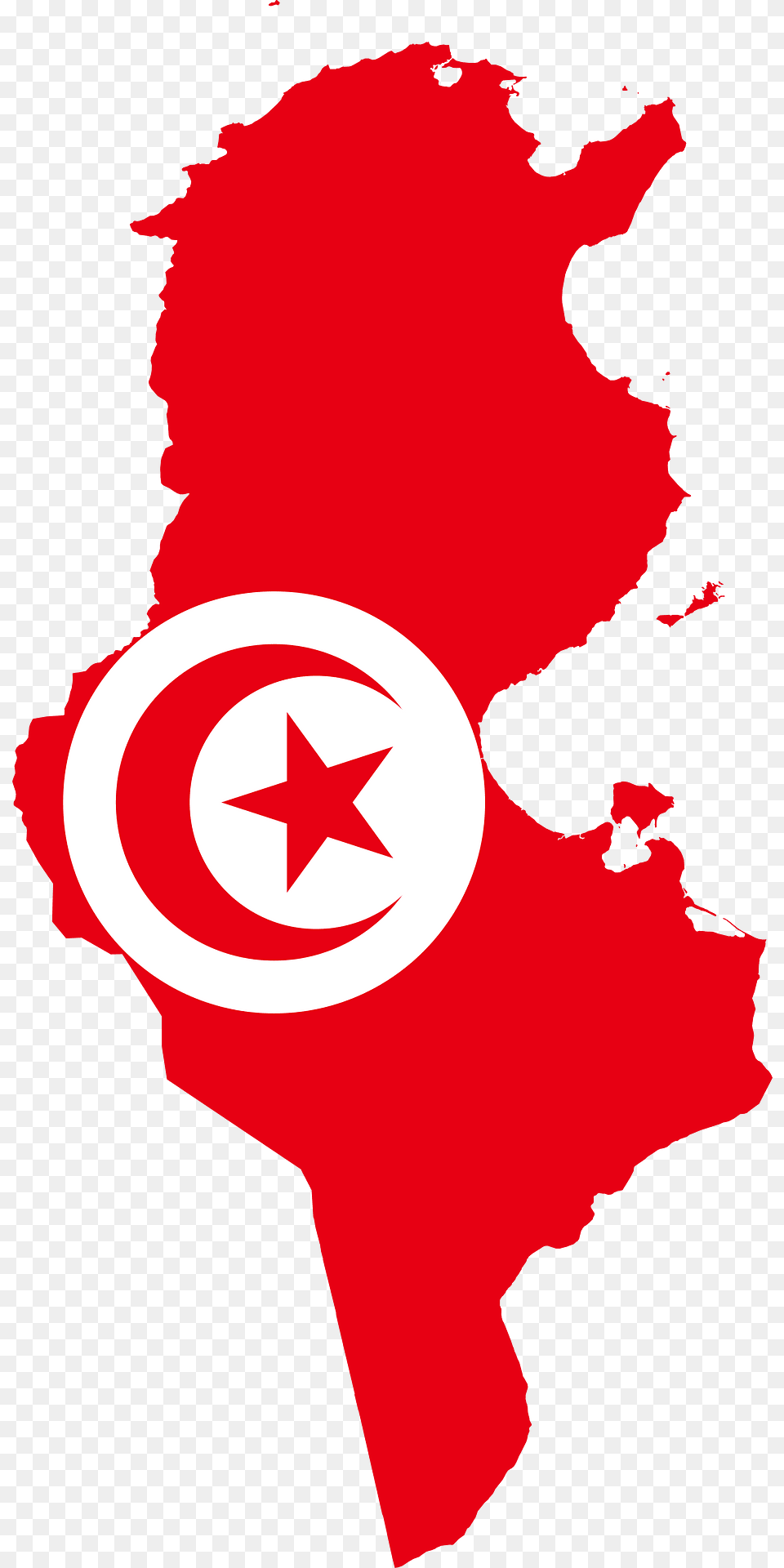 Flag Map Of Tunisia Clipart, Logo, Symbol, Star Symbol Free Transparent Png