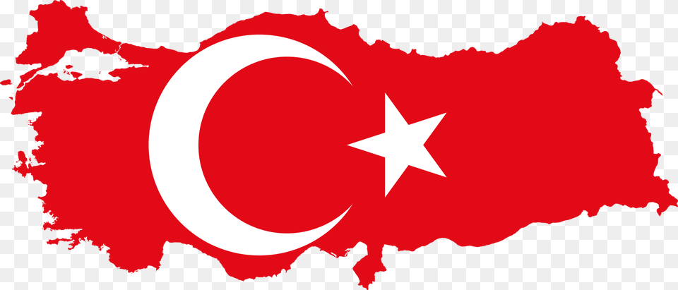 Flag Map Of Turkey Turkey Flag And Map, Star Symbol, Symbol Free Transparent Png