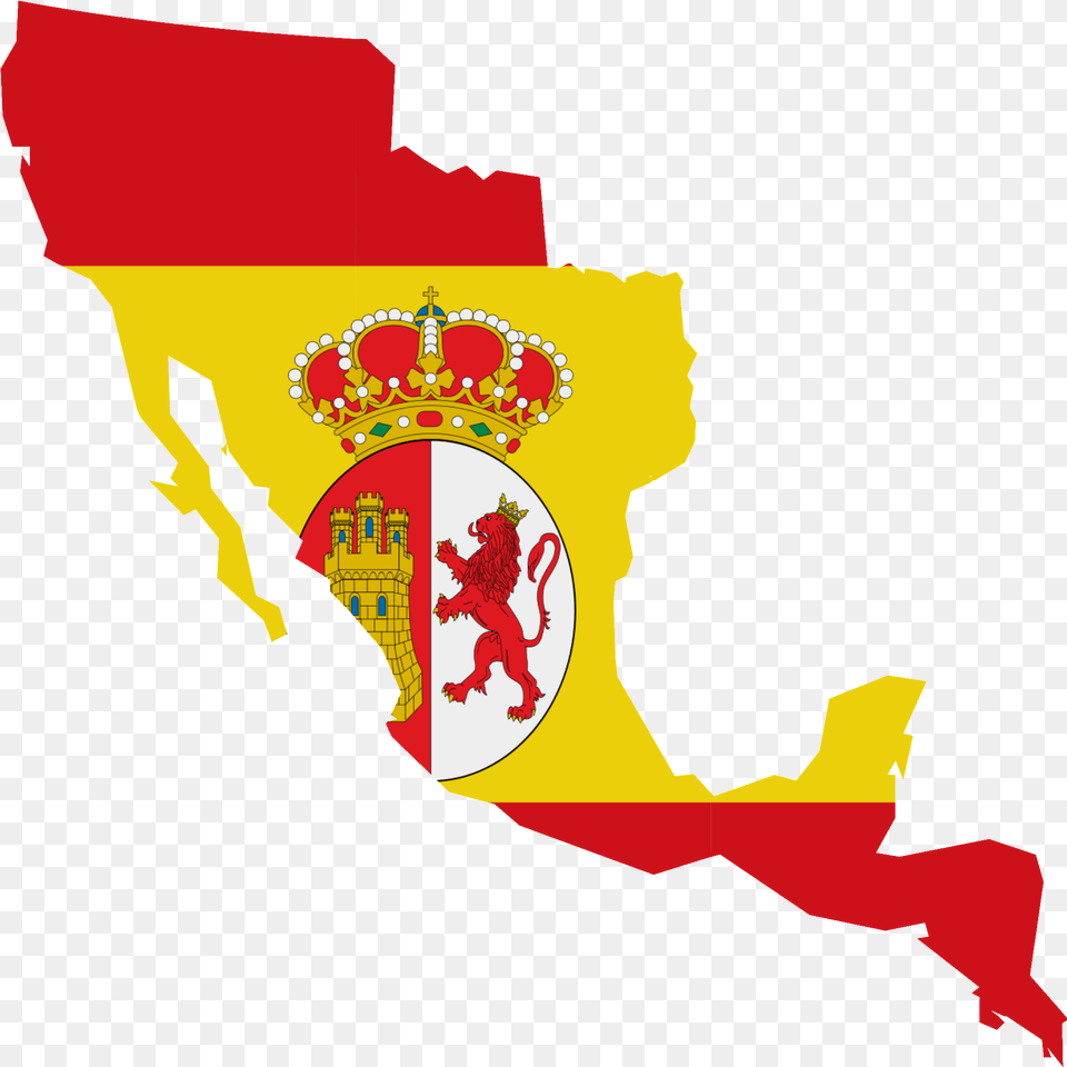 Flag Map Of Viceroyality Of New Spain Mexico Flag Map, Person, Baby, Symbol, Logo Free Png