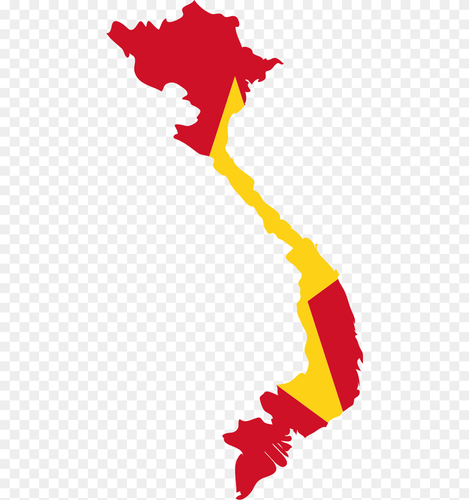 Flag Map Of Vietnam, Nature, Outdoors, Mountain, Volcano Png Image